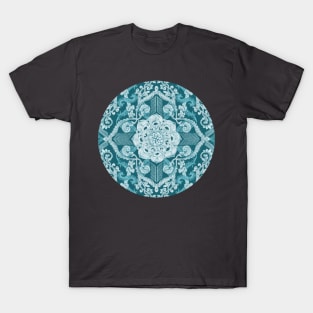 Centered Lace - Teal T-Shirt